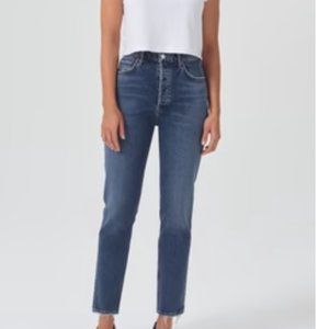 AGOLDE RILEY LONG HIGH RISE STRAIGHT (STRETCH) IN CYPHER